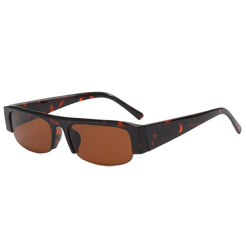 Lunettes de Soleil Rectangulaires Vintage — Unisexe, Protection UV400, 12 Coloris