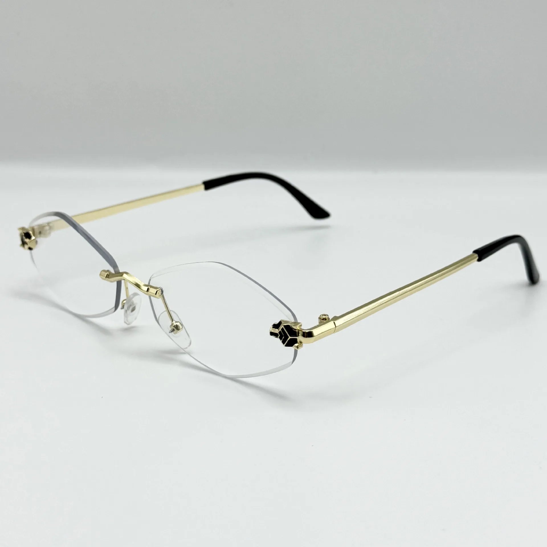 Lunettes de Soleil Polygonales Dorées — Femme, Style Vintage, Protection UV400